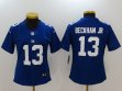 Women New York Giants #13 Odell Beckham Jr Nike blue Color Rush Limited Jersey
