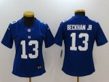 Women New York Giants #13 Odell Beckham Jr Nike blue Color Rush Limited Jersey