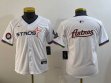 Youth Houston Astros blank white majestic baseball jerseys Joint name 01