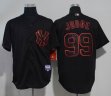 New York Yankees #99 Aaron Judge black majestic baseball jersey -WL