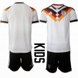 2026 World Cup Germany Team white black kid soccer jerseys home