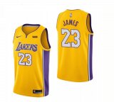 Youth Nike Los Angeles Lakers 23 LeBron James yellow basketball jersey
