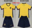 2026-2027 Ecuador team yellow navy kid soccer jerseys home