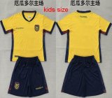 2026-2027 Ecuador team yellow navy kid soccer jerseys home