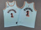 Youth Nike San Antonio Spurs #1 Victor Wembanyama Ice blue basketball jerseys city version
