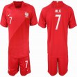 2018 World Cup Poland #7 MILIK red soccer jersey away
