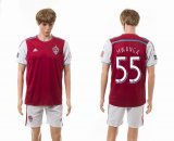 2014-2015 Colorado Rapids club MWANGA #55 soccer jersey red white home