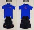 2025-2026 Manchester United club blue black kid soccer unifors