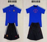 2025-2026 Manchester United club blue black kid soccer unifors