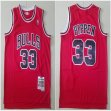 Chicago Bulls #33 Scottie Pippen throwback red NBA basketball Jersey-ty