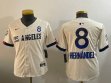 Youth Nike Los Angeles Dodgers #8 Enrique Hernandez beige majestic baseball jerseys city version