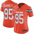 Women Browns #95 Myles Garrett orange Nike Color Rush Limited Jerseys
