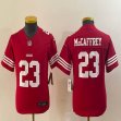 Youth Nike San Francisco 49ers #23 Christian McCaffrey red Color Rush Limited Jersey-BD 03