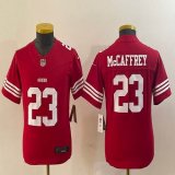 Youth Nike San Francisco 49ers #23 Christian McCaffrey red Color Rush Limited Jersey-BD 03