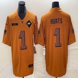 Philadelphia Eagles #1 Jalen Hurts 2023 Brown Salute To Service Limited Jerseys