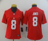 Women Nike New York Giants #8 Daniel Jones red Color Rush Limited Jersey