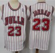 Chicago Bulls #23 Michael Jordan white throwback nba basketball jersey -S8