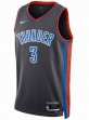 Youth Oklahoma City Thunder #3 Josh Giddey black NBA Jersey Hot-press font