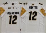 Colorado Buffaloes #12 Travis Hunter white college football jerseys-PNS 02