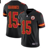 Nike Kansas City Chiefs #15 Patrick Mahomes Black Color Rush Limited jerseys