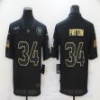 Nike Chicago Bears #34 Walter Payton black Color Rush Limited Jersey Commemorative Edition-BD