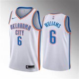 Youth Oklahoma City Thunder #6 Jaylin Williams white nba jerseys Hot press font