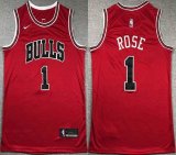 Nike Chicago Bulls #1 Derrick Rose red NBA basketball jerseys -XD