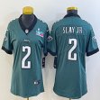 Women 2023 NFL Super Bowl Nike Philadelphia Eagles #2 Darius Slay Jr. green Color Rush Limited Jersey