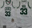 Youth Boston Celtics #33 Larry Bird white throwback nba jersey-XD
