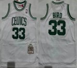 Youth Boston Celtics #33 Larry Bird white throwback nba jersey-XD