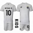 2025-2026 Santos FC #10 NEYMAR JR white kid soccer jerseys home