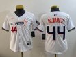 Youth Houston Astros #44 Yordan Alvarez beige majestic baseball jerseys Joint name -BD
