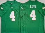 Norte Dame Fighting Irish #4 Jeremiyah Love green college football jerseys 01