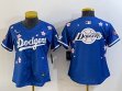 Youth 2025 Nike Los Angeles Dodgers blank blue fashion majestic baseball jerseys Sakura plate 05