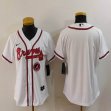 Women Nike Atlanta Braves blank white majestic baseball jerseys 05