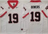 Georgia Bulldogs #19 Brock Bowers White College Football Jerseys-PNS