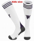 2025-2026 Manchester United Club white purple kid soccer socks away