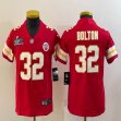 2013 Super Bowl Youth Nike Kansas City Chiefs #32 Nick Bolton red Color Rush Limited Jersey-BD