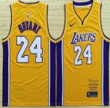 Nike Los Angeles Lakers #24 Kobe Bryant Yellow basketball jersey-LT