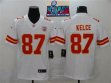 2023 super bowl Youth Nike Kansas City Chiefs Travis Kelce #87 white Color Rush Limited Jerseys