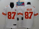 2023 super bowl Youth Nike Kansas City Chiefs Travis Kelce #87 white Color Rush Limited Jerseys