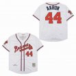 Atlanta Braves #44 Hank Aaron white baseball jerseys-SG