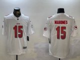 Nike Chiefs #15 Patrick Mahomes white Color Rush Limited Jerseys-BD