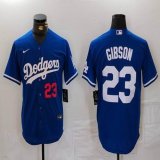 Nike Los Angeles Dodgers #23 Kirk Gibson blue majestic baseball jerseys 01