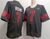 Utah Utes #7 Cameron Rising black college football jerseys
