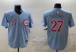 Nike Chicago Cubs #27 Seiya Suzuki skyblue throwback baseball jerseys