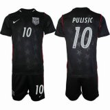 2026 World Cup United States team #10 PULISIC black soccer jerseys away