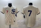 Chicago White Sox #7 Anderson white fashion Baseball Jersey -BD 01