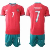 2026 World cup Portugal team #7 RONALDO red green soccer jerseys home