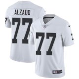 Customized Oakland Raiders #77 Lyle Alzado Nike White Color Rush Limited Jersey